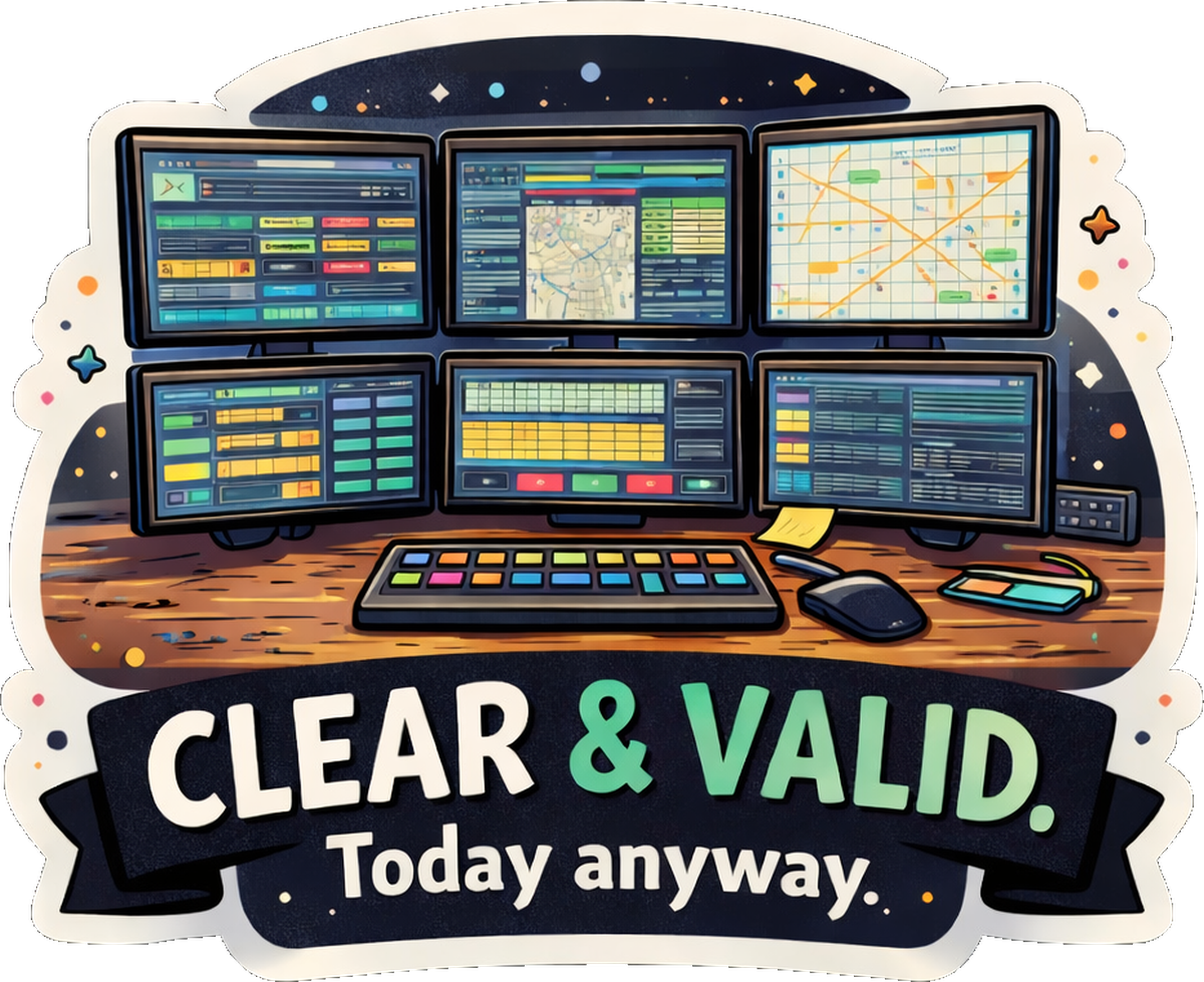 Computer Workstation Desk Cleaning Kit: Clear & Vivid, Today AnyoneWAYS! Vinyl Sticker