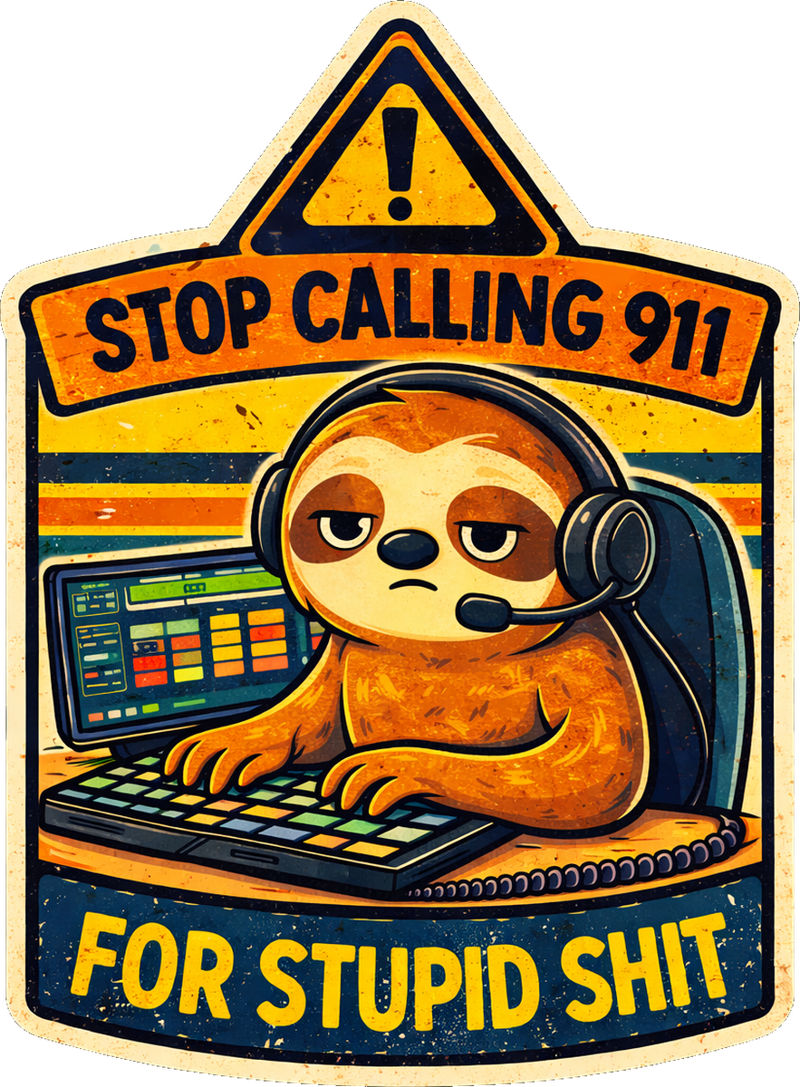 Cute Otter Graphic Stop Calling Me For Stupid Shit Vinyl Sticker