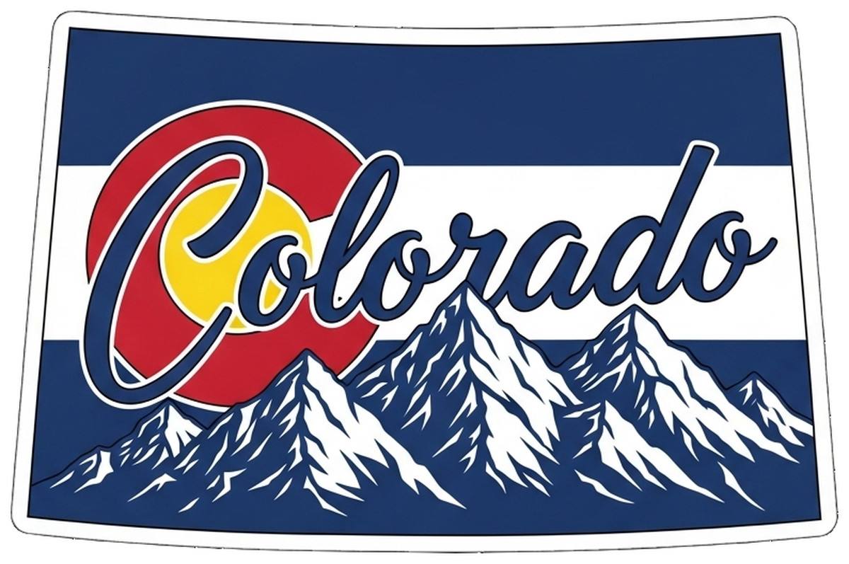 Colorado State Vinyl Sticker: Vintage Sports Stickers
