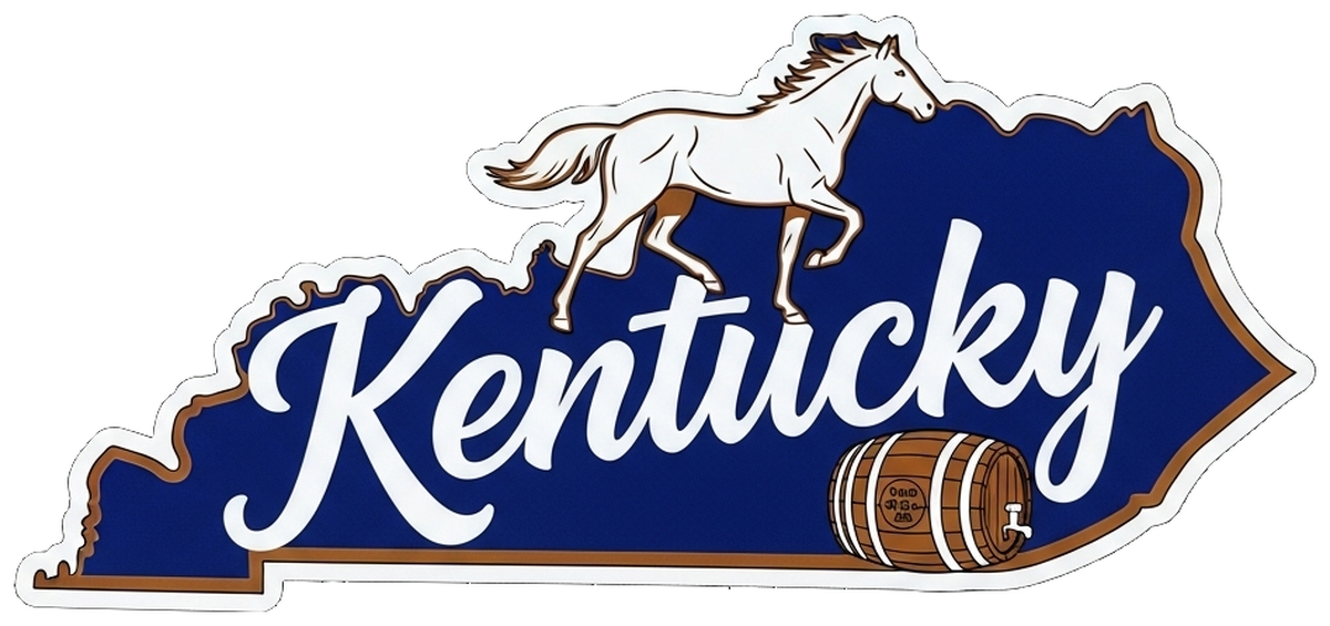 Kentucky State Flag Sticker Vinyl