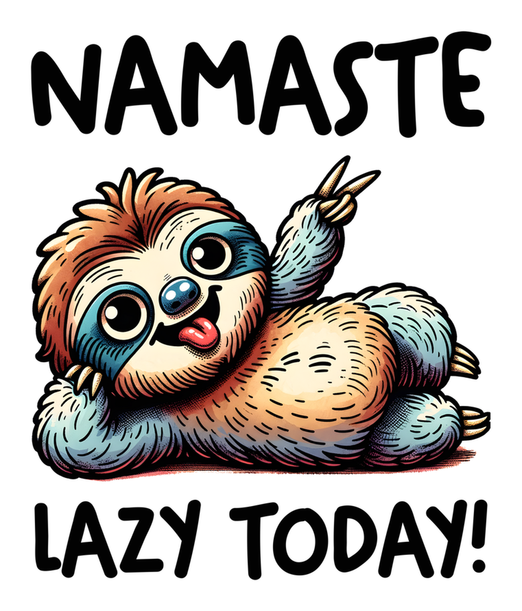 Sloth Yoga Sticker: Funny Namaste Sign, Meditation and Relaxation Themed Decal (vinyl)