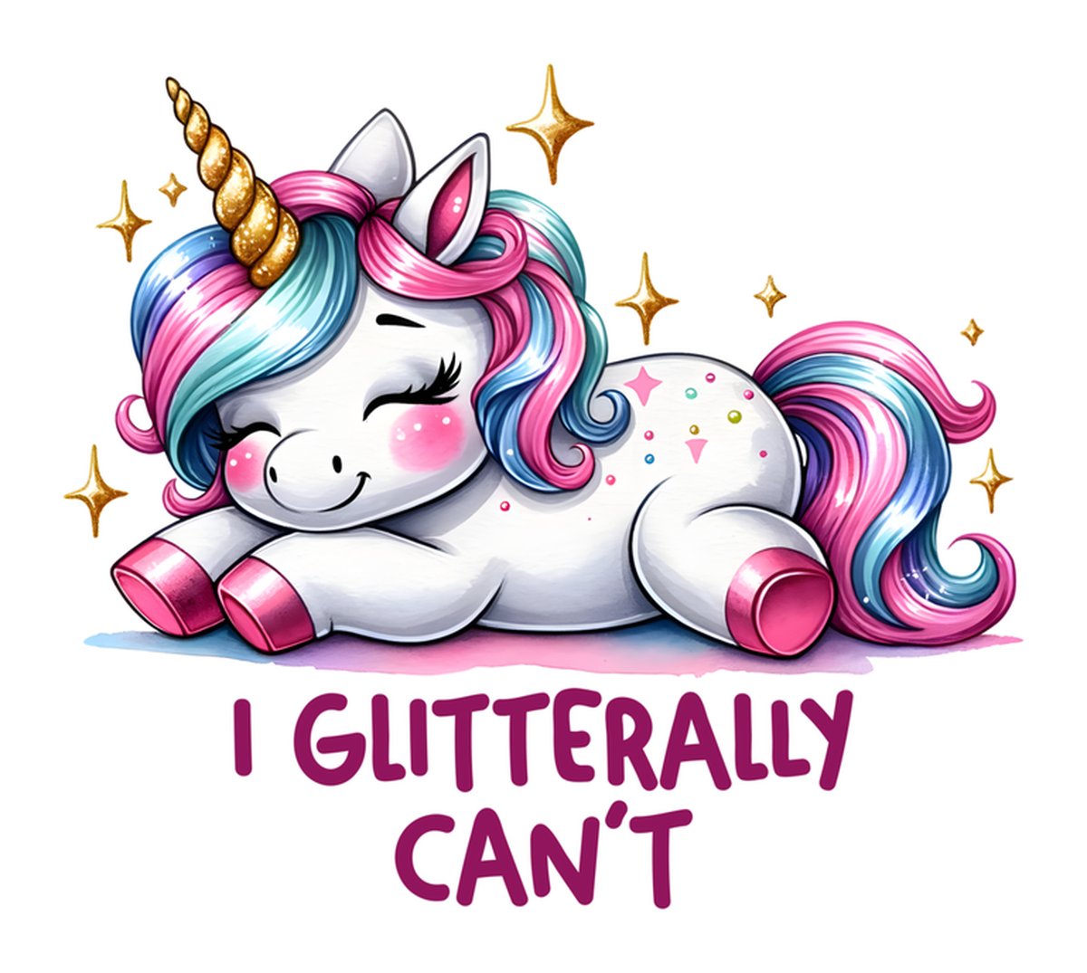Glittery Unicorn Vinyl Sticker