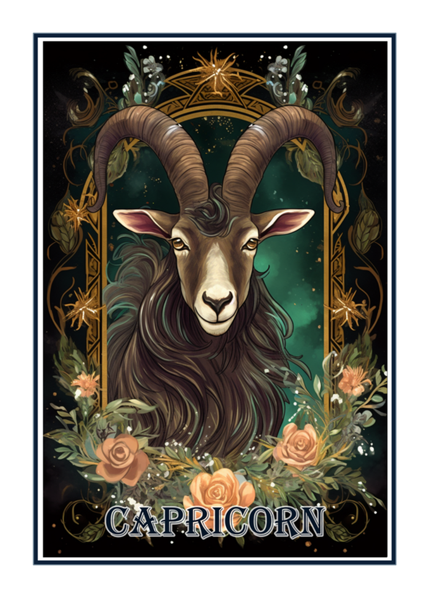 Astrological Sign Zodiac Vinyl Sticker: Capricorn