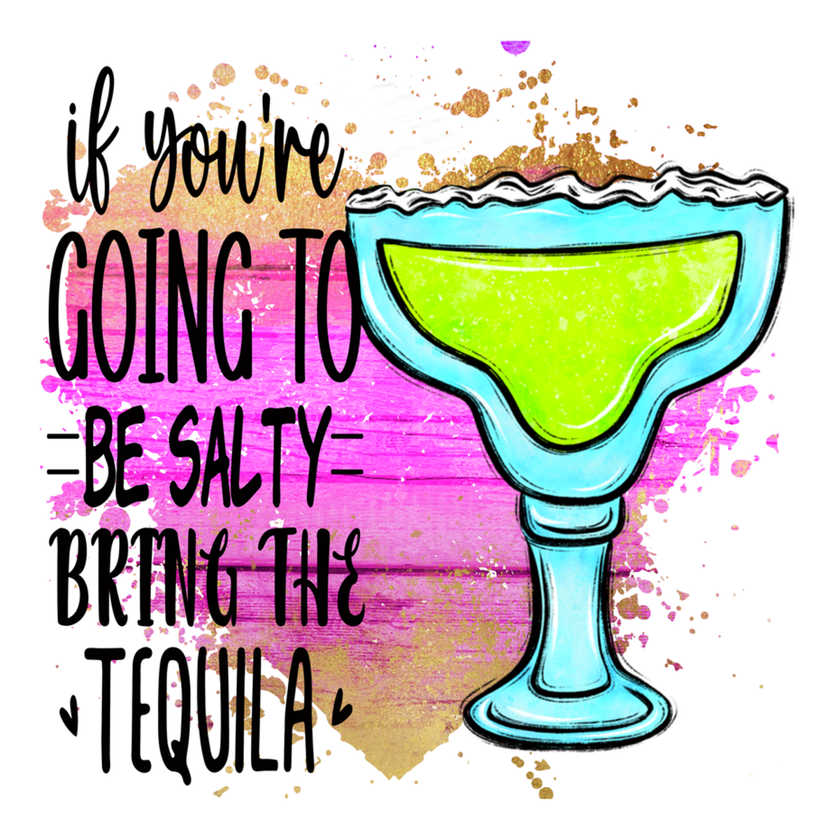 Funky Cocktail Margarita Glass Tattoo Sticker Art