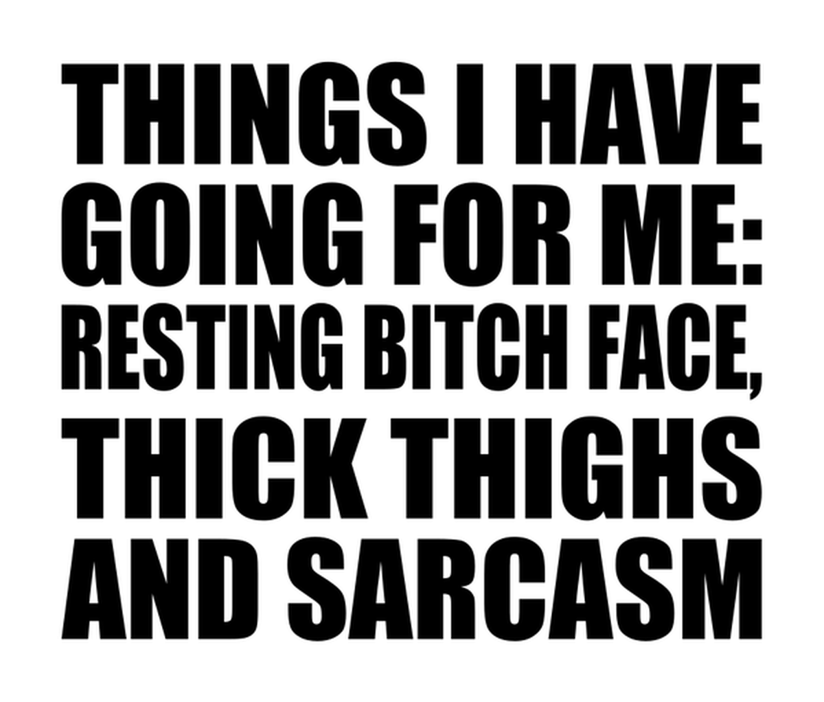 Quirky Quotes Vinyl Sticker: Hilarious Ironic Humor for Adults - Black & White Design.