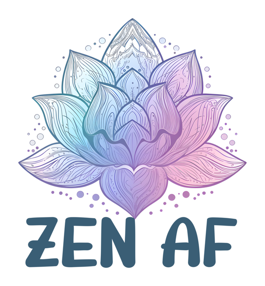 Vintage Zen AF sticker - Colorful meditation mandala design on white background, perfect for mindfulness and yoga enthusiasts. Vinyl Sticker.