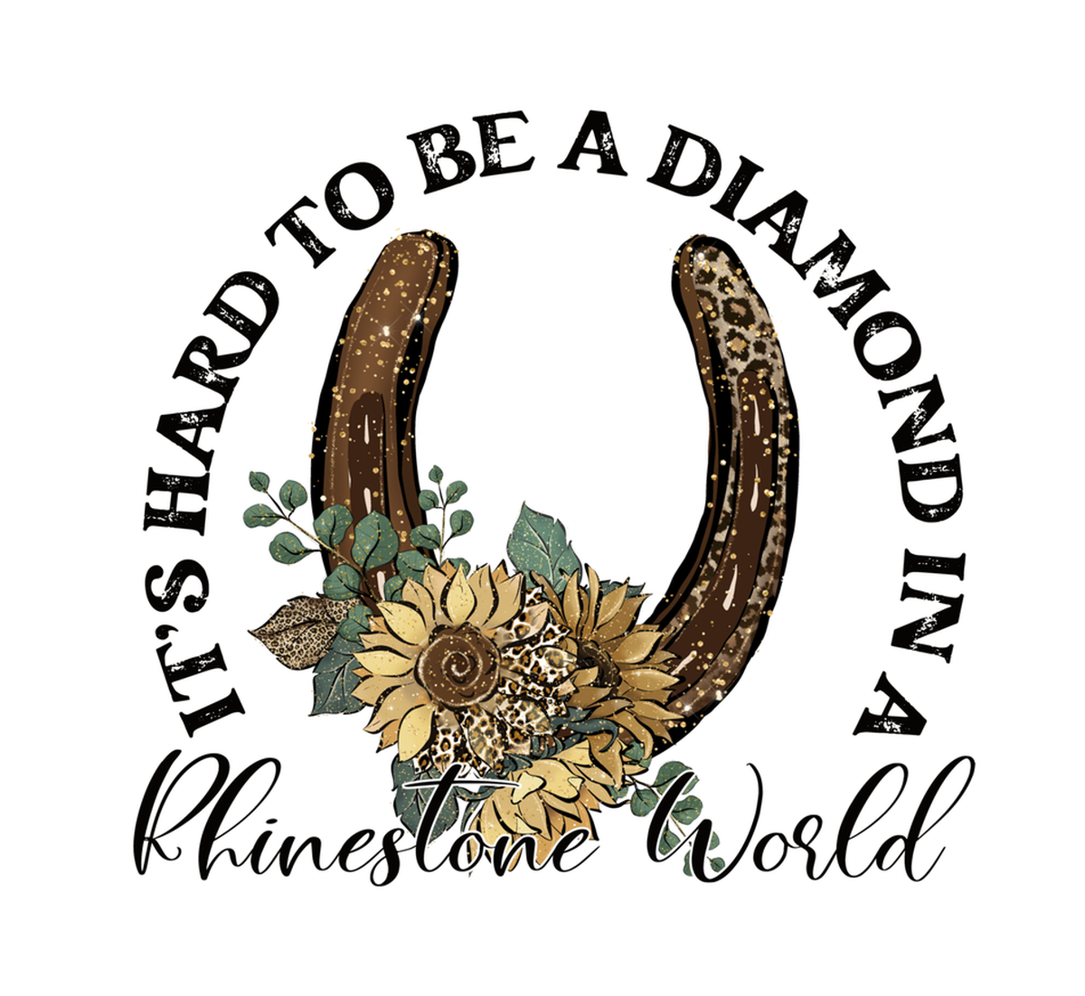 Hard to be a DiamonD, Be a Rhineshine World Vintage Diamond-Themed Ranch Logo Vinyl Sticker