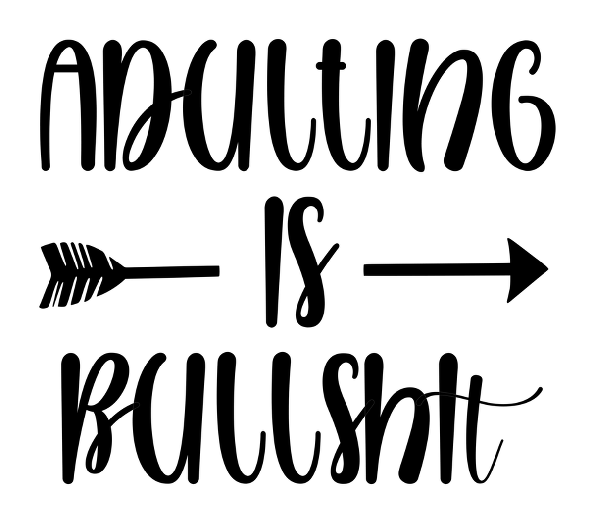 Adulting Is Bullshit: Humorous Vinyl Sticker