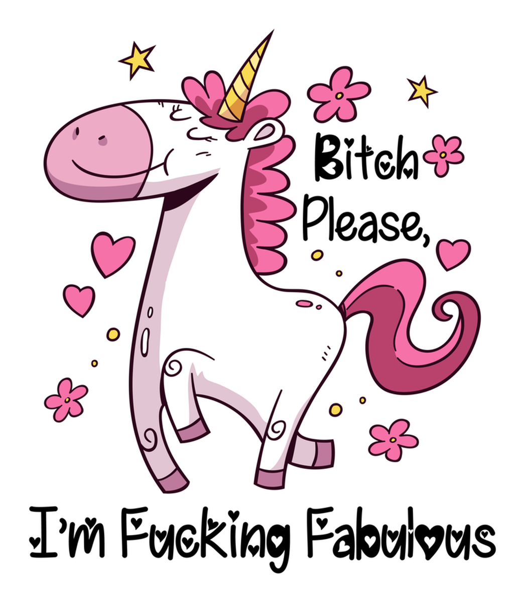 Pink Unicorn Vinyl Sticker: I'm Fucking Fabulous, Please?