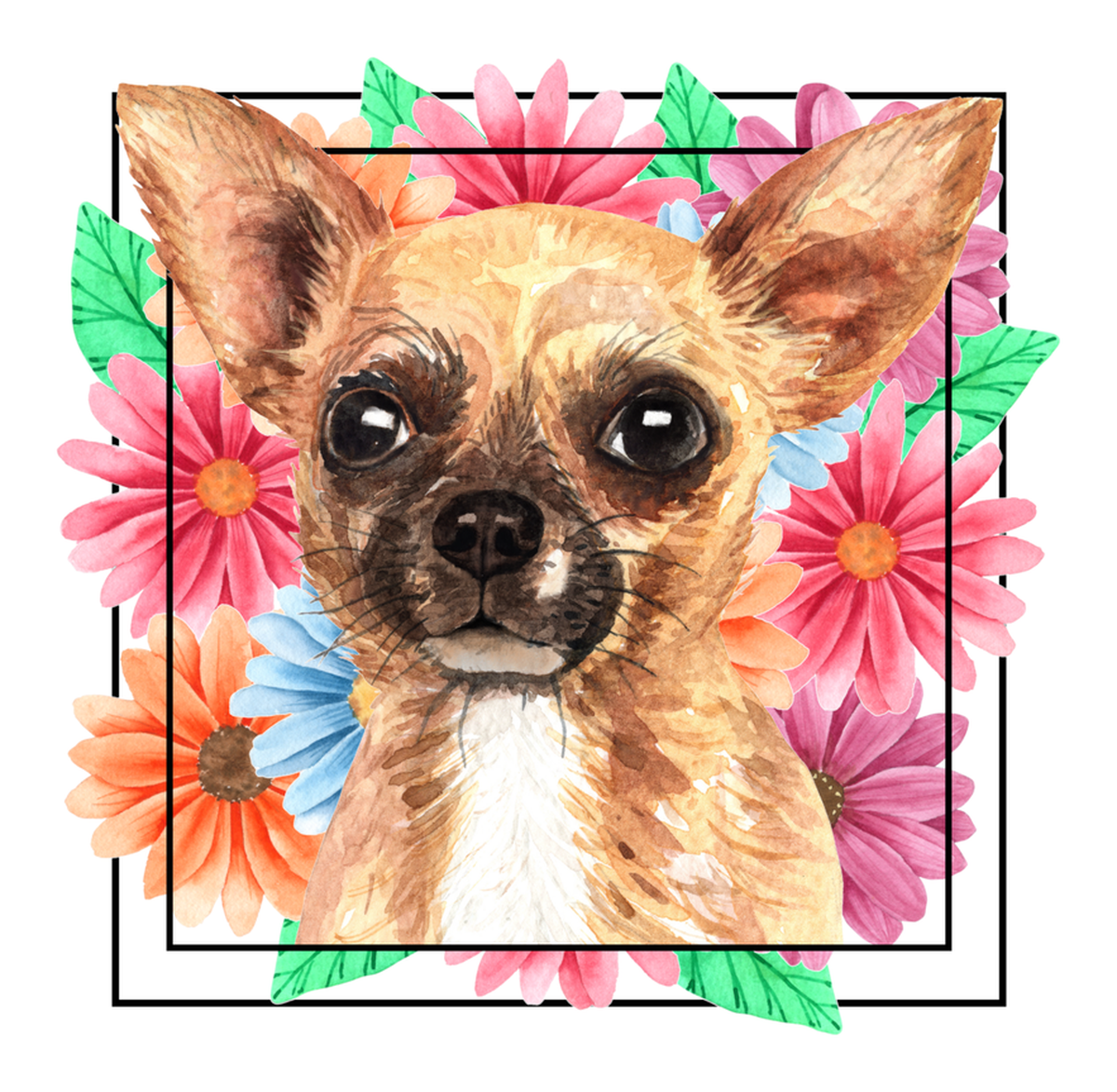 Cute Dog Sticker Vinyl Dog Sticker Small Dog Sticker Vintage Dog Sticker Chihuahua Sticker Small Animal Sticker Colorful Dog Sticker Pet Sticker Home Decor