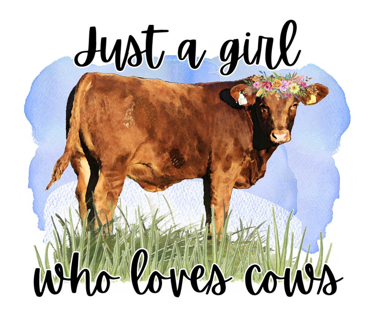 Cute cow sticker: Just a girl who loves cows