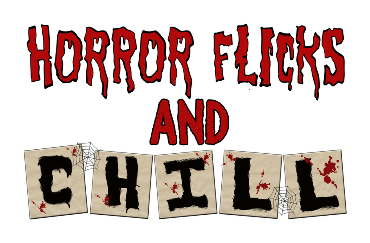 Horror Flix & Chill: Vintage Movie Poster-Inspired Scary Halloween Sticker Vinyl Sticker
