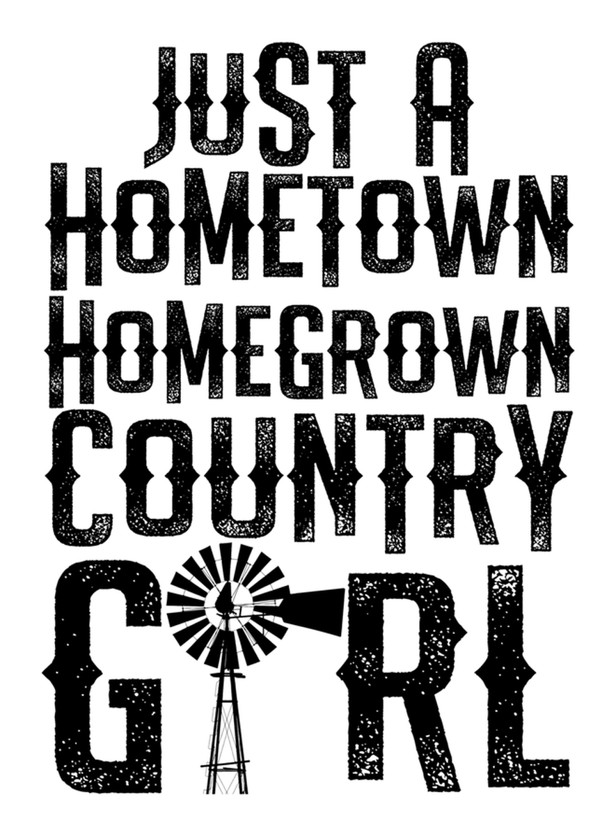 Country Girl Just a Homegrown Country Girl Vinyl Sticker