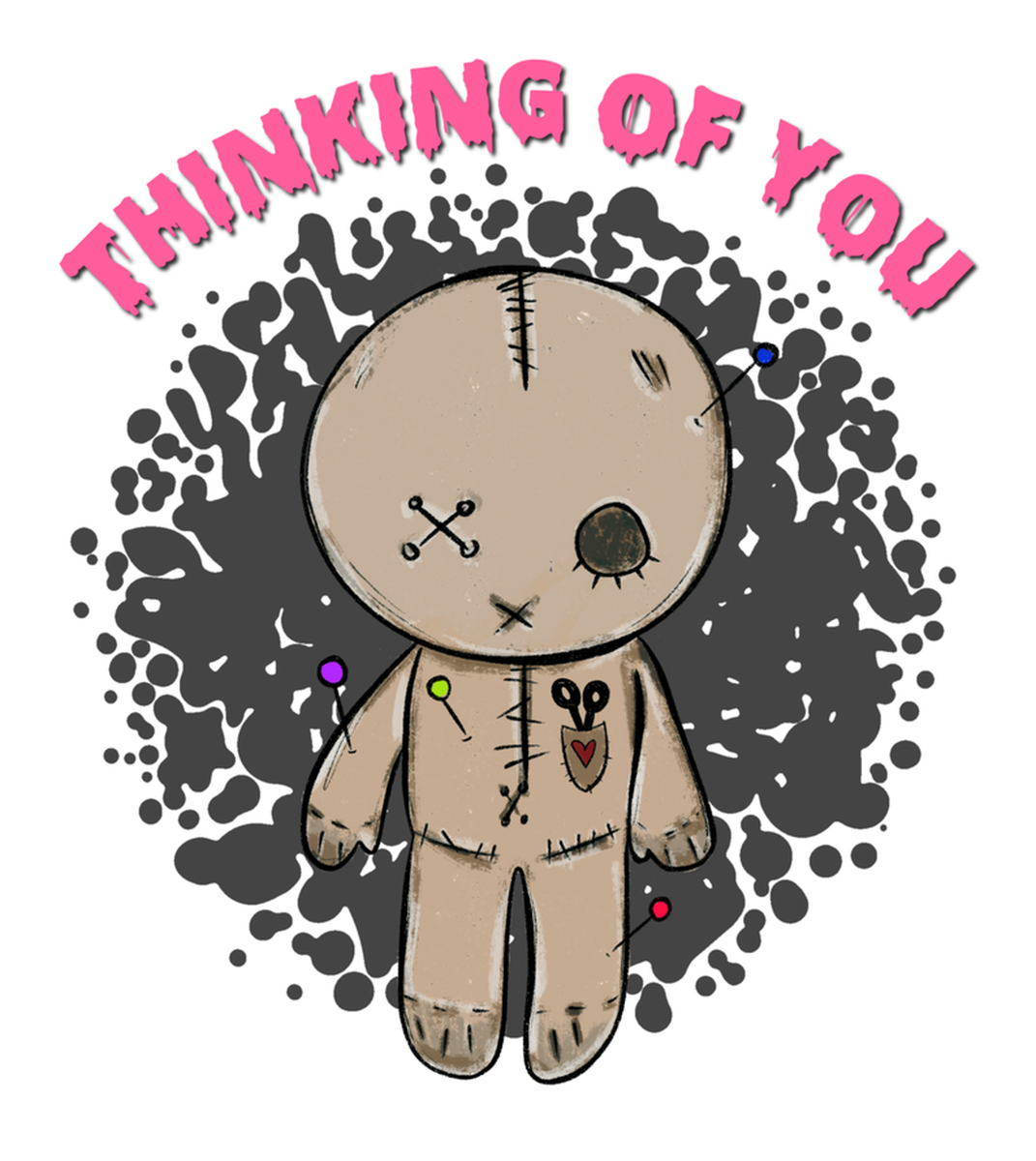 Zombie Doll Thinking of You Vinyl Sticker