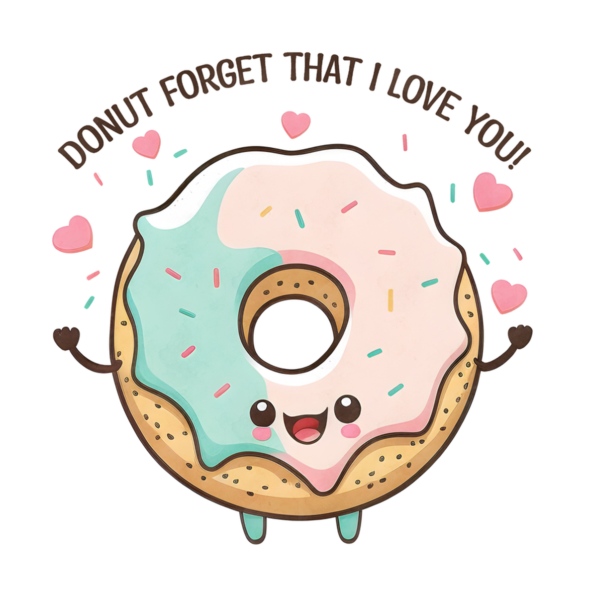 Cute Pastel Donut Sticker, Vinyl