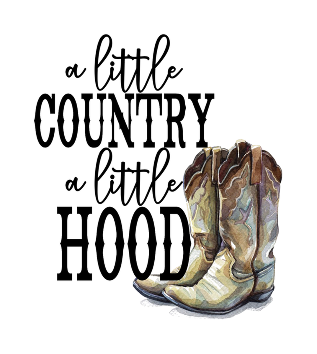 A Little Country a Little Hood: Southern Cowboy Boots Vinyl Sticker