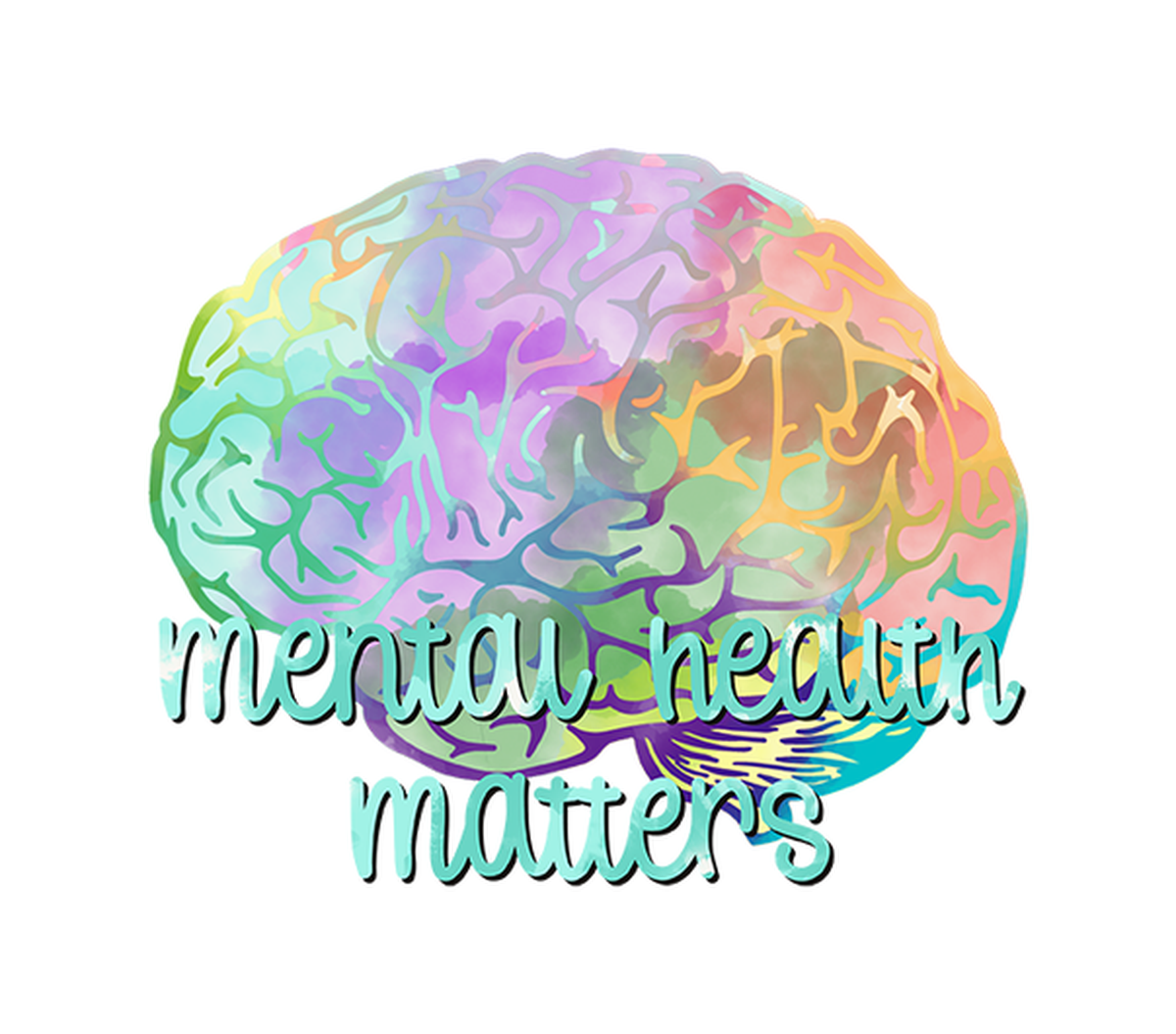 Colorful Mental Health Awareness Vinyl Sticker