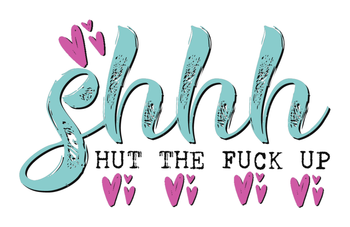 Shut Up I Can't Hear You: Pink and Teal Shout Out Sticker