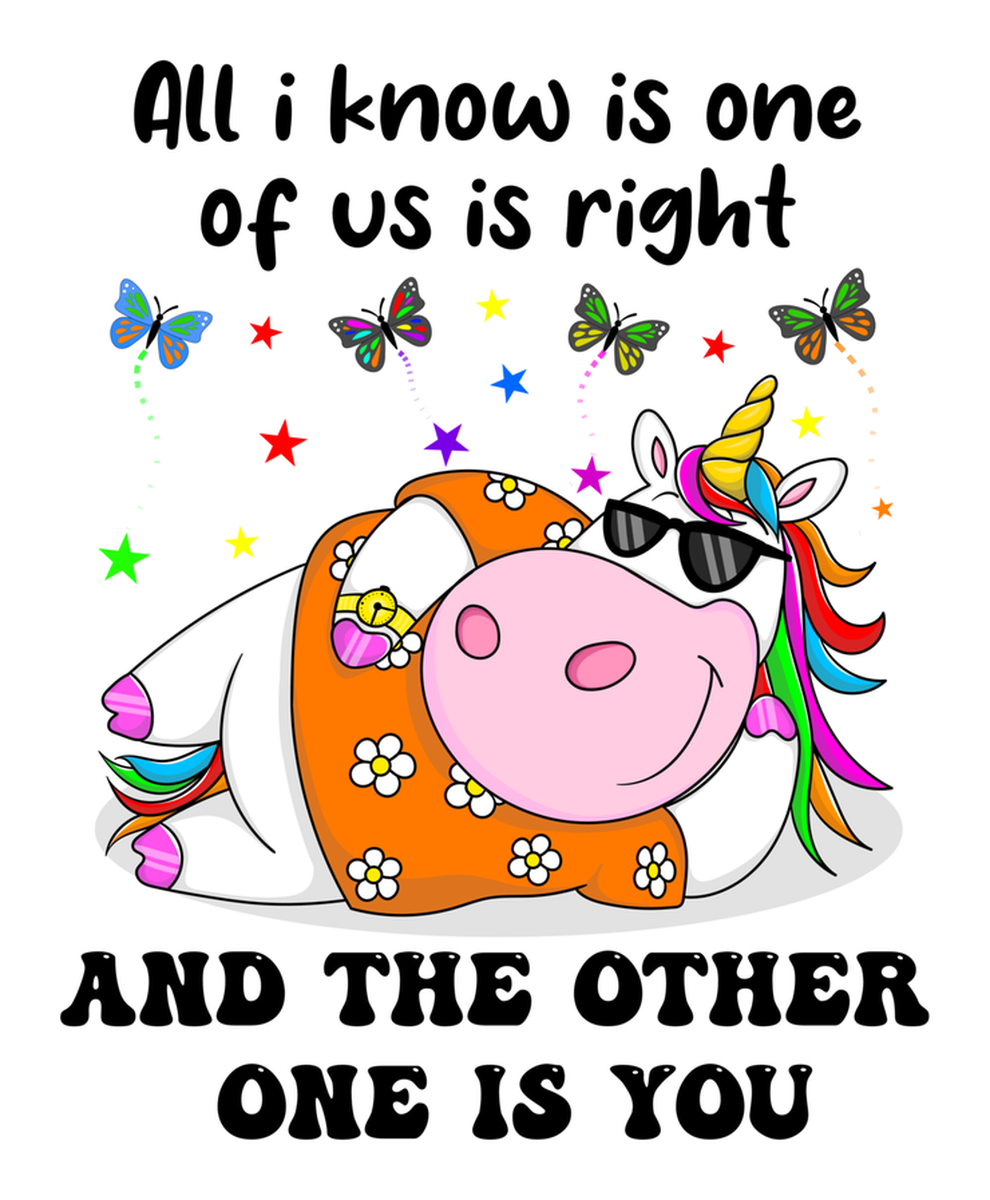 Unicorn Sticker - Colorful and Funny Cartoon - Vinyl Sticker