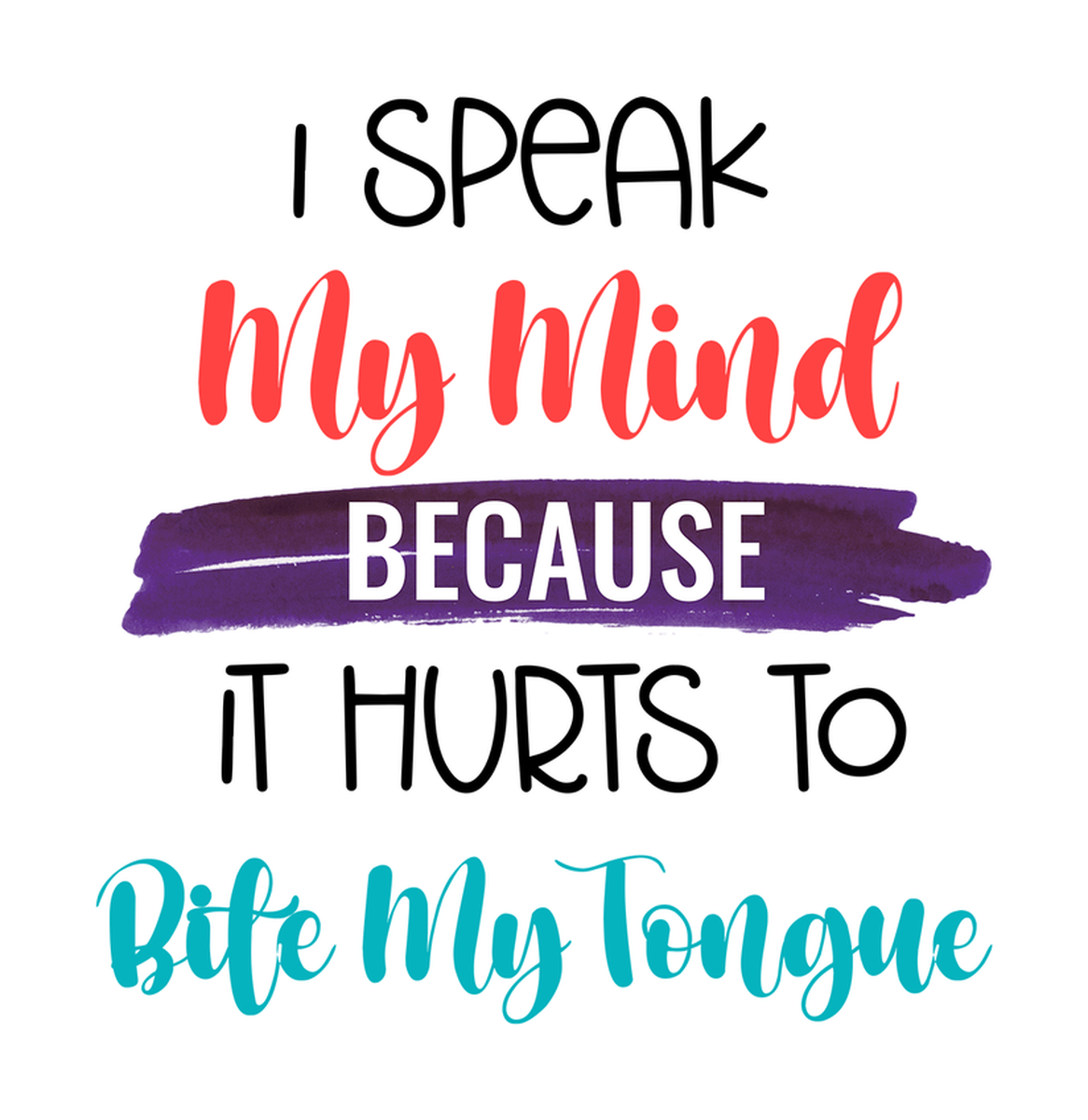 Speak My Mind: Empowerment Motivation Vinyl Sticker for Teen Girls & Women - Colorful Design, White Text
