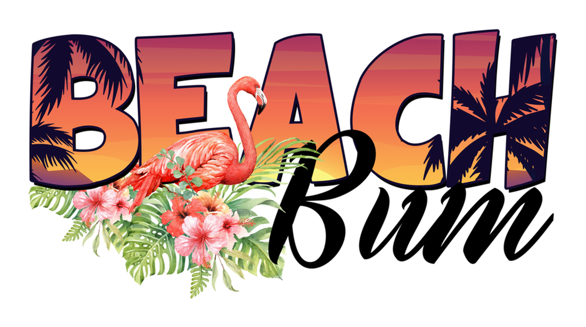 Beach Vibes Hawaiian Tropical Vinyl Sticker