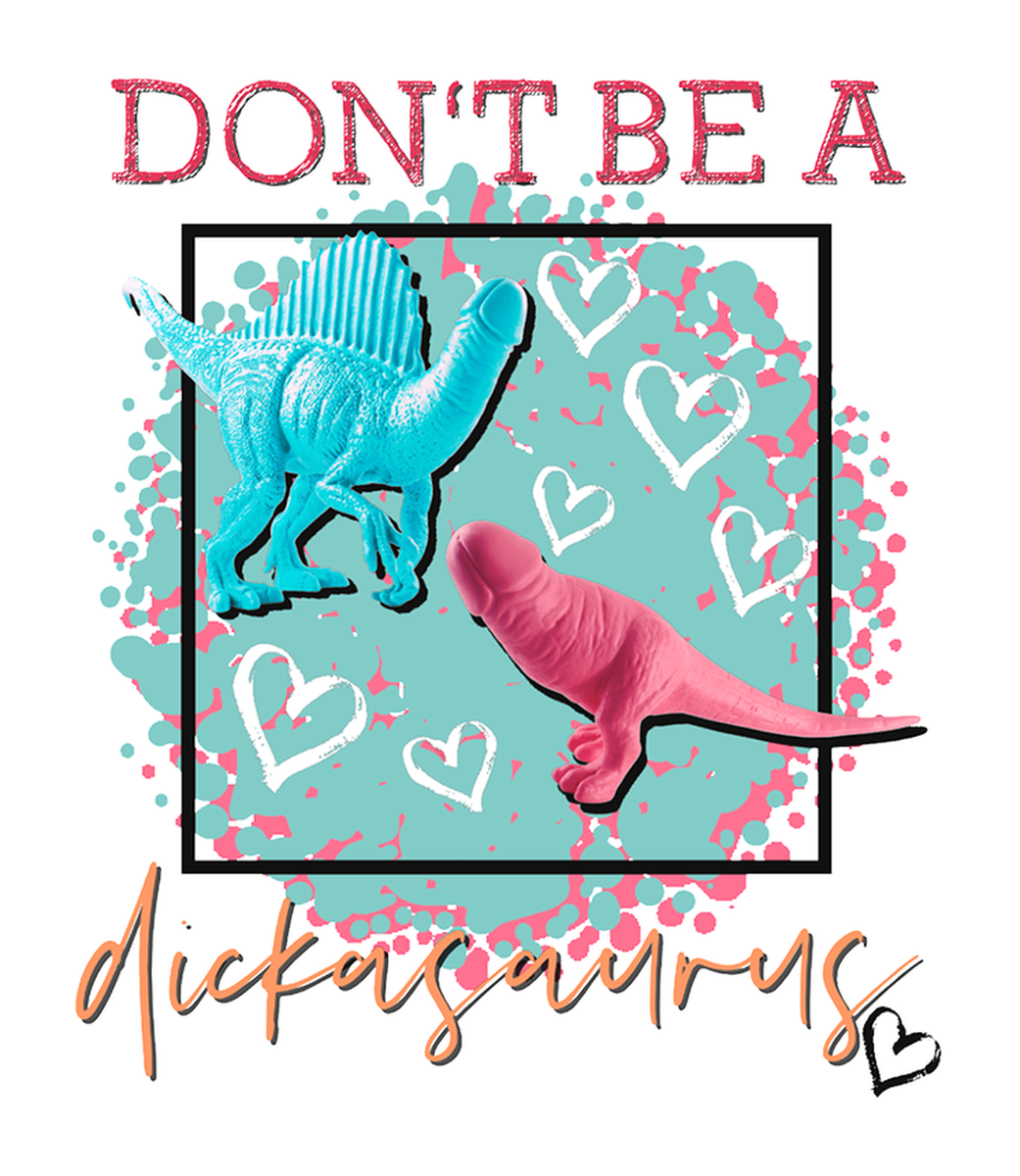 Don't Be a Dinosaur" Dog Lover Vinyl Sticker, Funny Vet Themed Meme Sticker, Pink and Blue