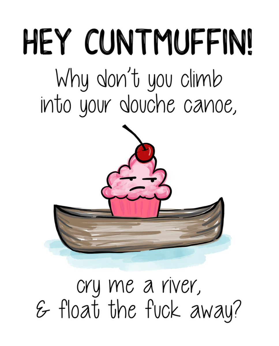 Why Cumtin Climbs into Your Dirty Canoe" - Vinyl Sticker Featuring Cartoon Humor