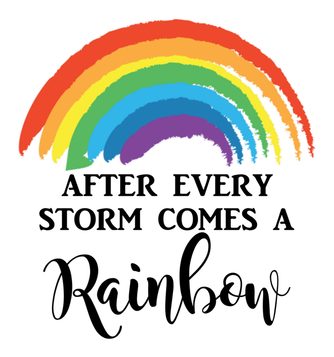 Rainbow after Storm Vinyl Sticker: A Colorful Design to Celebrate Hope Amid Adversity