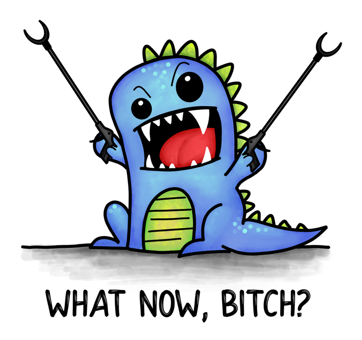 Anxious Cartoon Character Vinyl Sticker