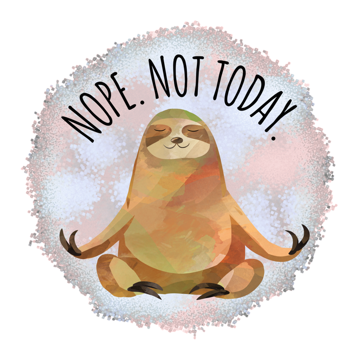 Whimsical Sloth Stickers: Meditation & Relaxation Vinyl Sticker