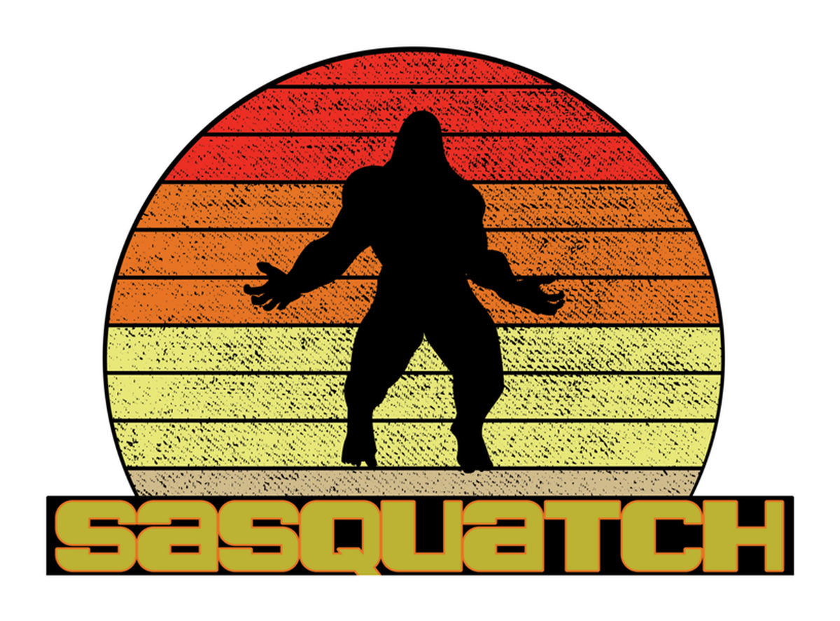 Sasquatch Retro 80s Vinyl Sticker