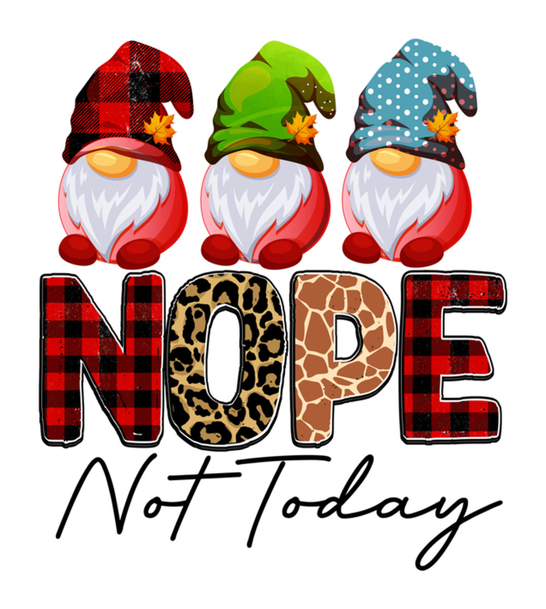 Fun & Hilarious 'Hope Not Today' Gnome Mug Sticker: Unique Vintage Collection: Vinyl Sticker