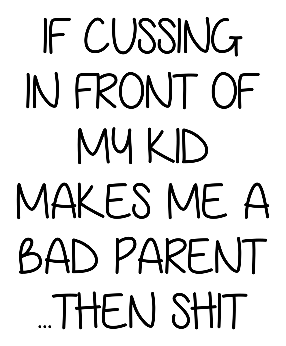 If clucking in front of my kid makes me a bad parent then I'm a genius! Funny mom meme vinyl sticker