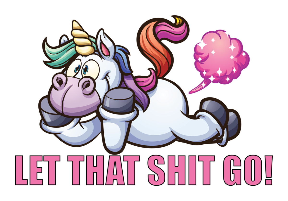 Cute Cartoon Unicorn Let's Go Sticker Vinyl