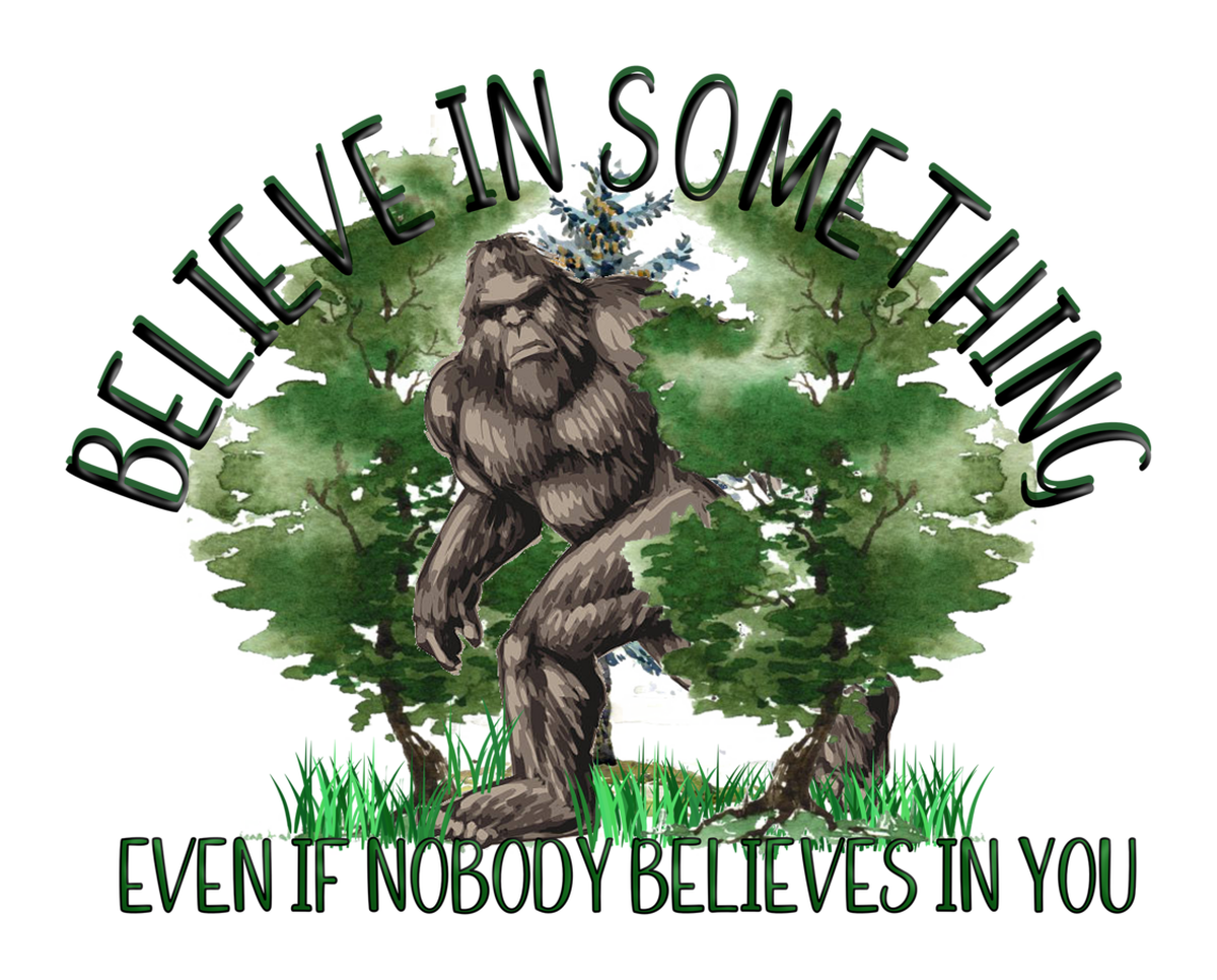 Sasquatch Inspiration Vinyl Sticker: Empowering Message for Believers